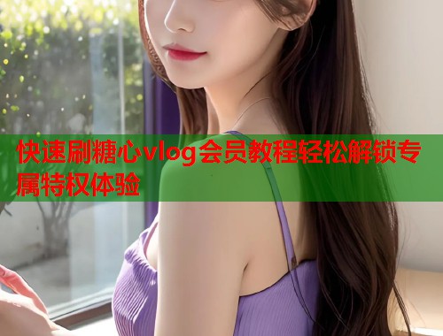 快速刷糖心vlog会员教程轻松解锁专属特权体验 快速刷糖心vlog会员教程轻松解锁专属特权体验