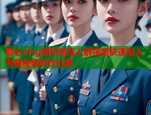 糖心vlog组织微信入群指南快速加入专属视频创作社群